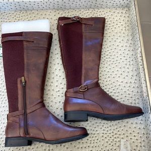 Aetrex Brown Tall Lea Riding Boot, brand new in box.